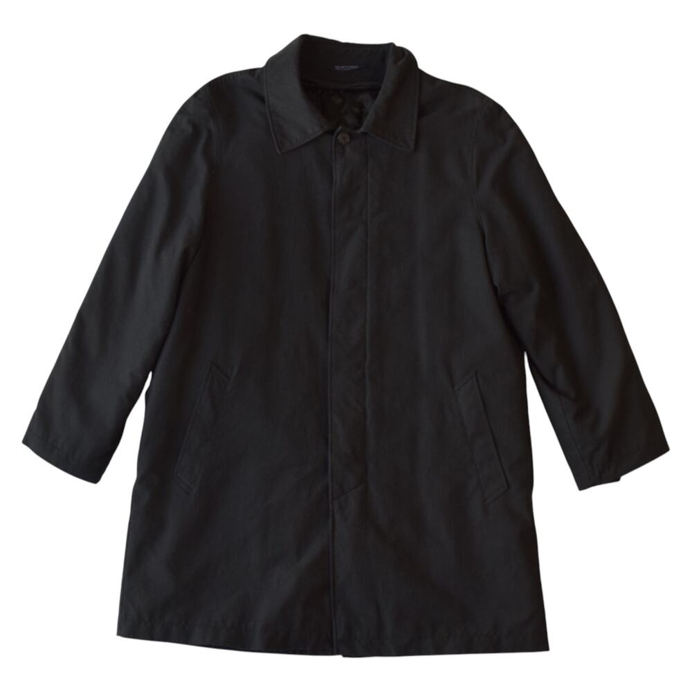 Stafford Men’s Black Button Up Coat – Size Medium